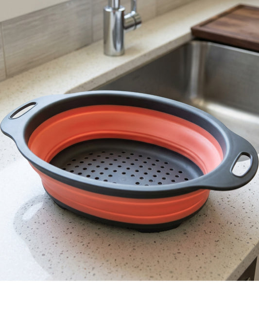 Artpace Collapsible Vegetable Washing Colander 29 cm Coral - Lifestyle view